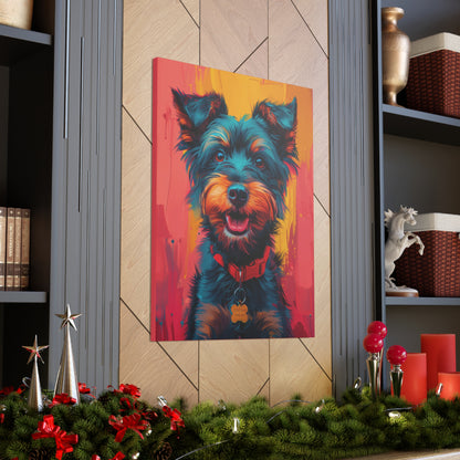 Terrier Dog - Abstract Illustration Canvas Gallery Wraps