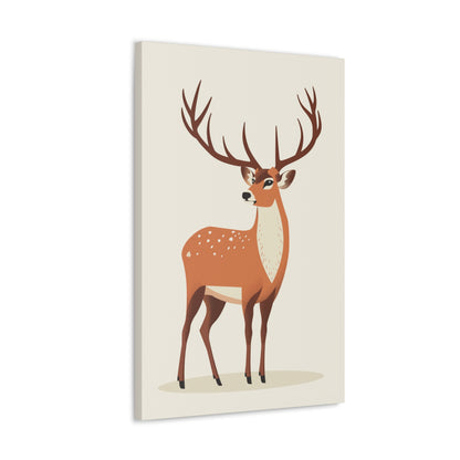 Deer - Digital Illustration Canvas Gallery Wraps