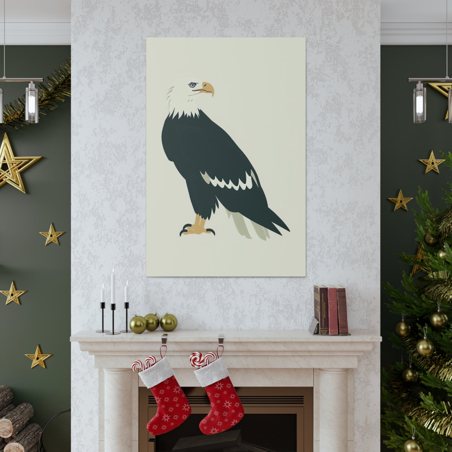 Bald Eagle Digital Illustration Canvas Gallery Wraps