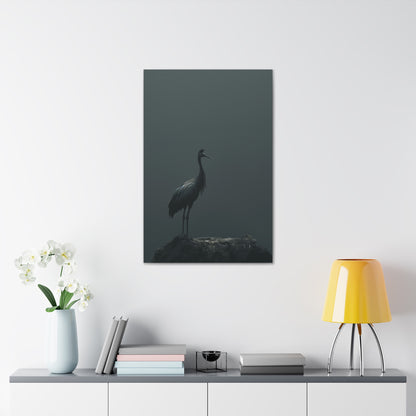 Egret Digital Illustration Canvas Gallery Wraps