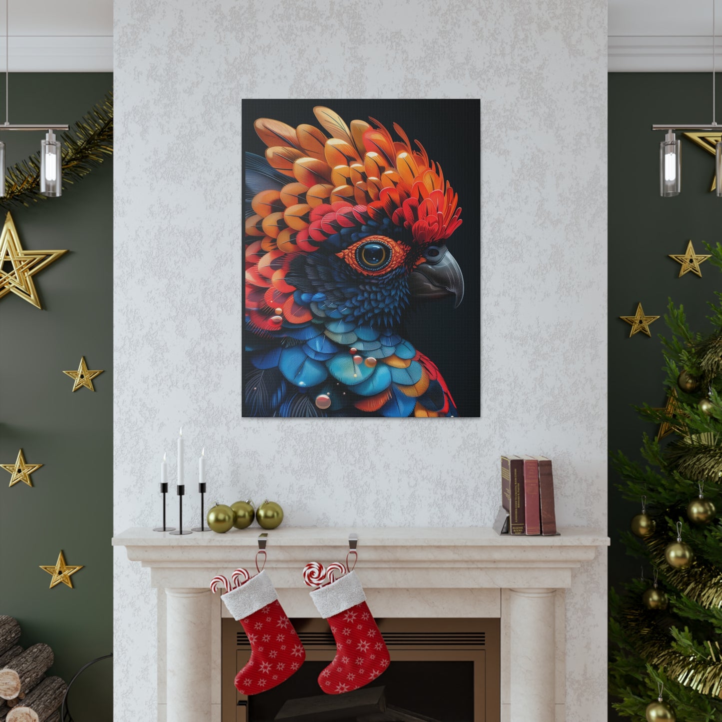 Beautiful Bird - Abstract Illustration Canvas Gallery Wraps