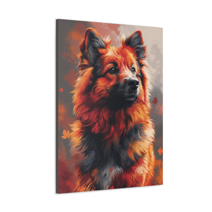 Papillon Dog - Abstract Illustration Canvas Gallery Wraps