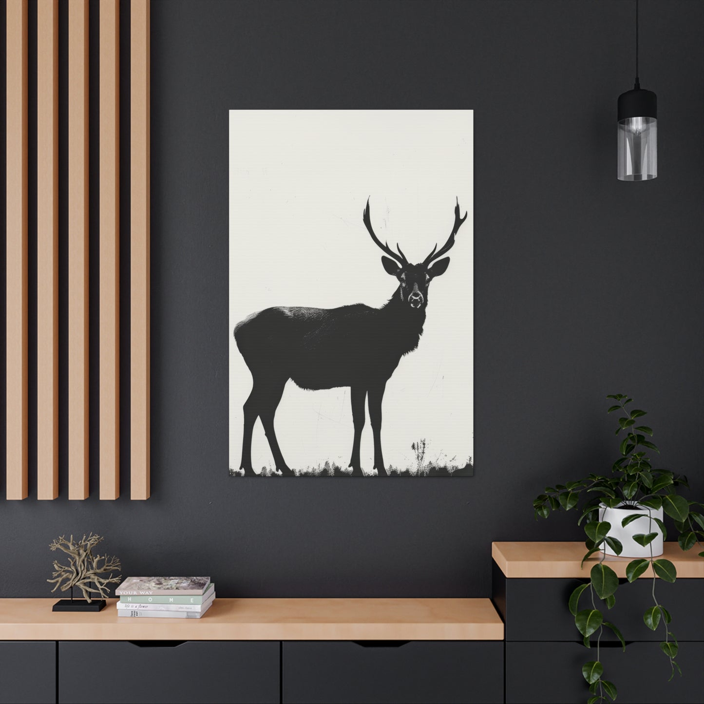 Reindeer Digital Illustration Canvas Gallery Wraps