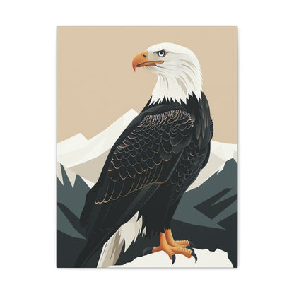 Bald Eagle Digital Illustration Canvas Gallery Wraps