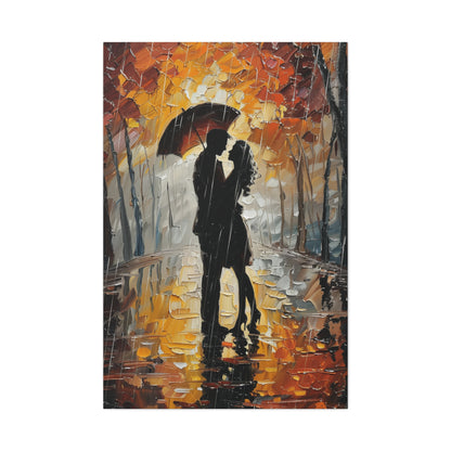 Couple - Leonid Afremov Style Digital Oil Painting Canvas Gallery Wraps