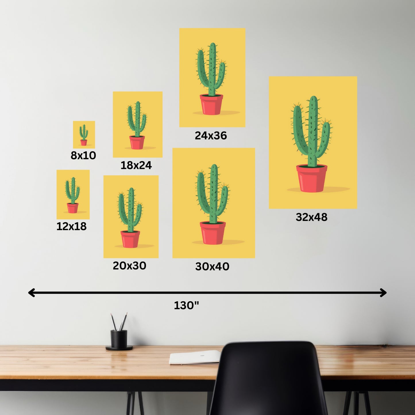 Cactus Plant - Illustration Canvas Gallery Wraps