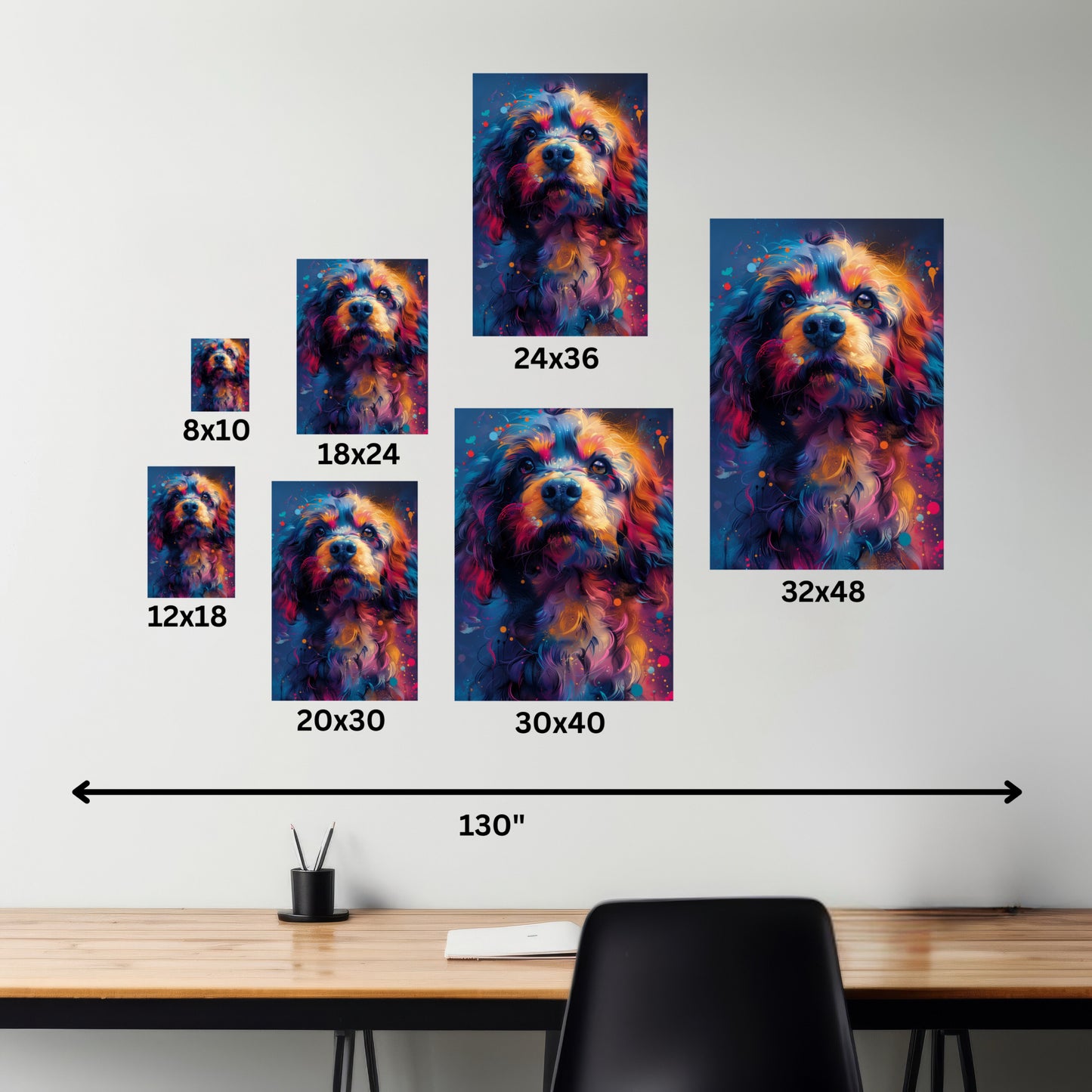 Terrier Dog - Illustration Canvas Gallery Wraps