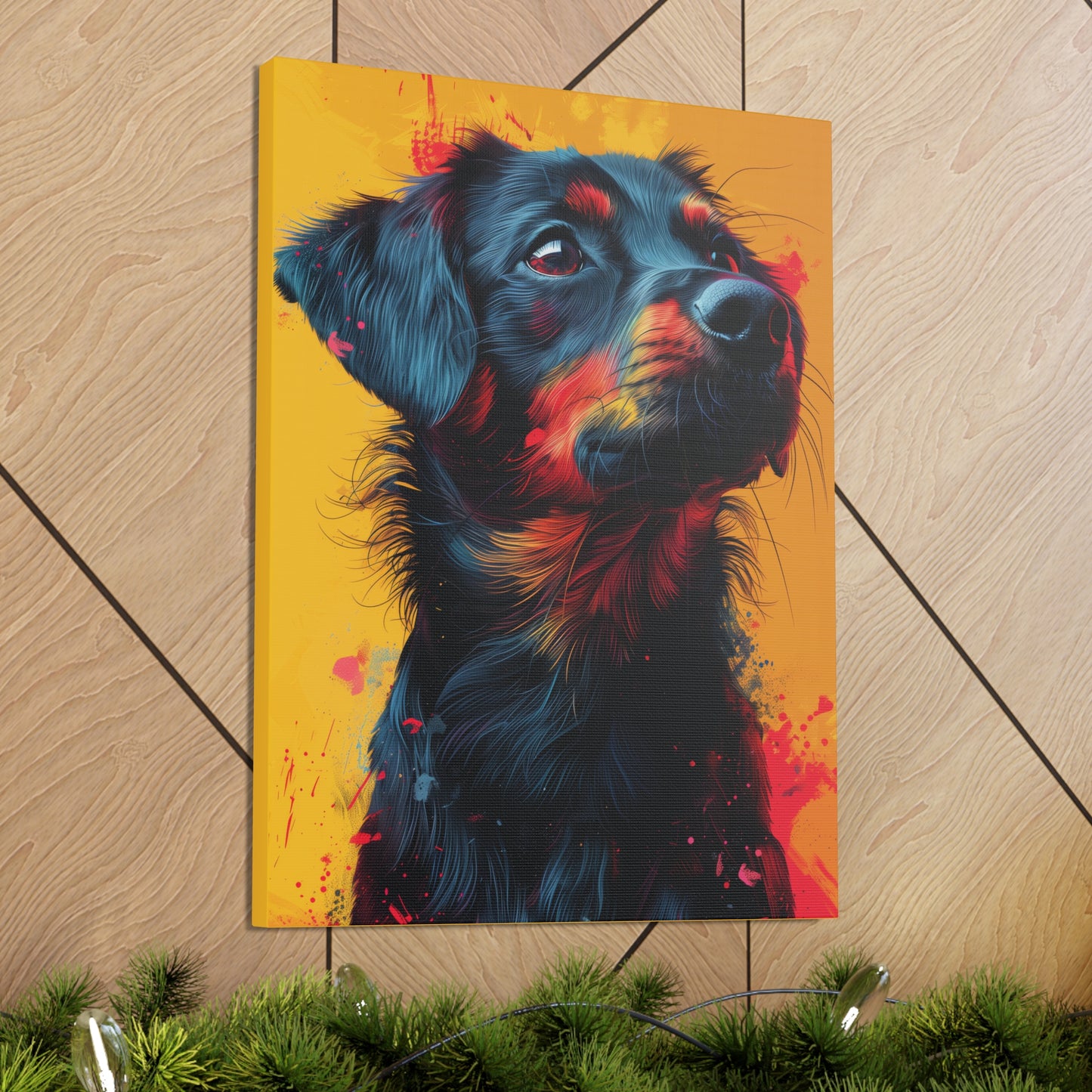 Labrador Dog - Abstract Illustration Canvas Gallery Wraps