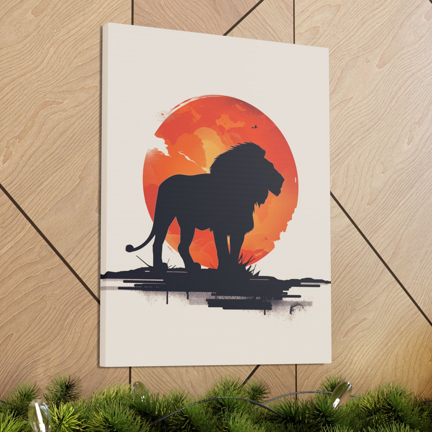 Lion Digital Illustration Canvas Gallery Wraps