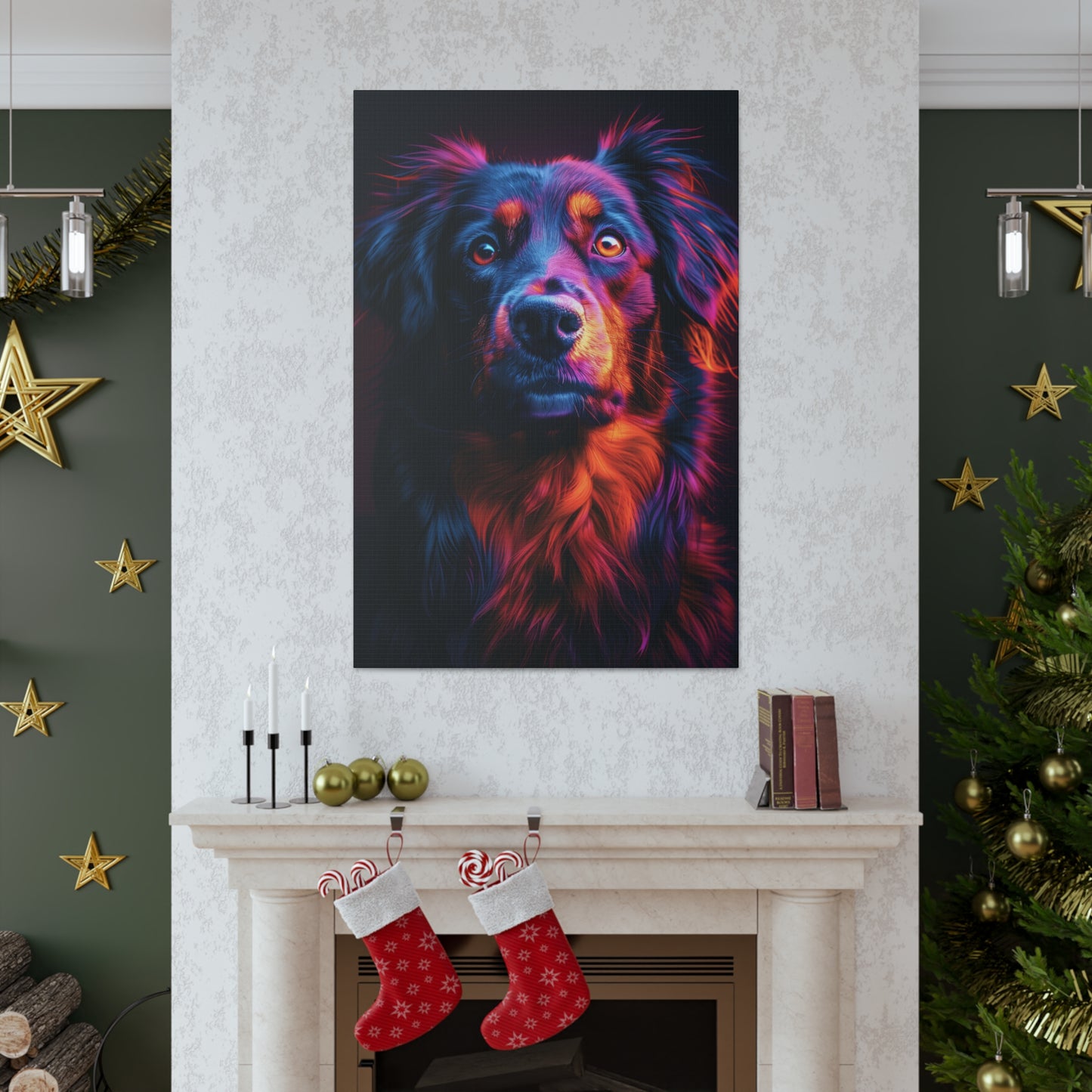 Labrador Dog - Abstract Illustration Canvas Gallery Wraps