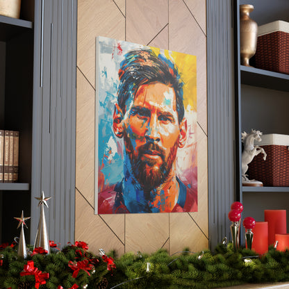 Lionel Messi - Abstract Digital Painting Canvas Gallery Wraps