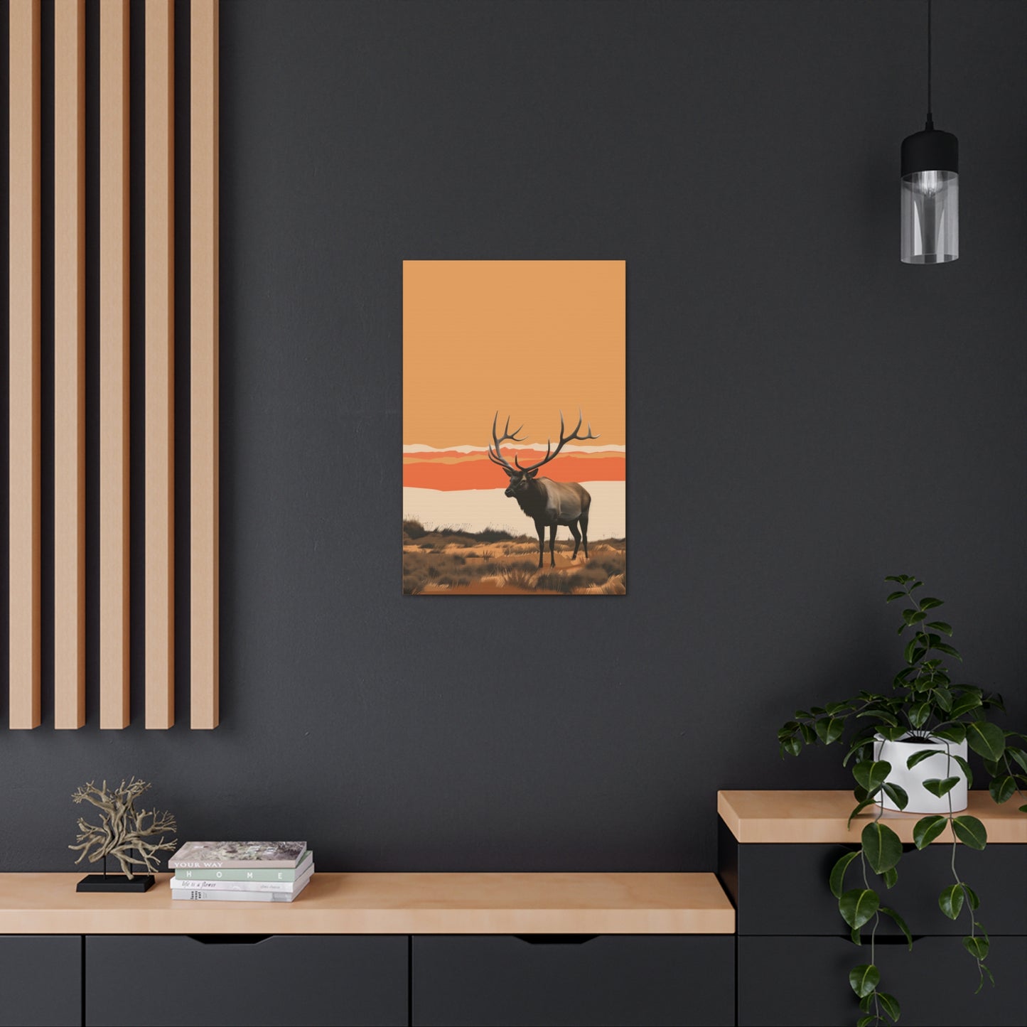 Moose - Digital Illustration Canvas Gallery Wraps