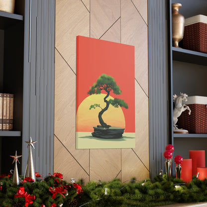 Bonsai Tree - Illustration Canvas Gallery Wraps