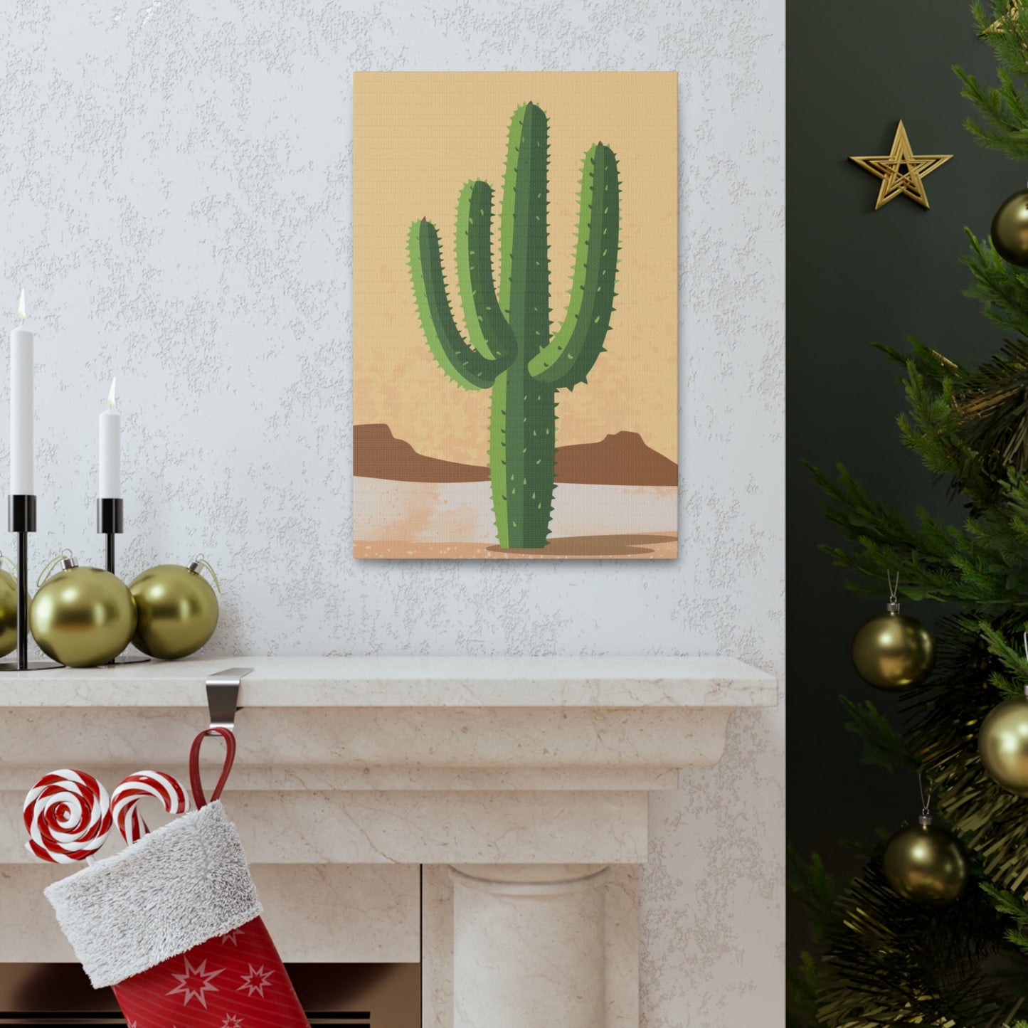 Cactus Plant - Illustration Canvas Gallery Wraps