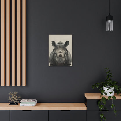 Rhinoceros  Digital Illustration Canvas Gallery Wraps