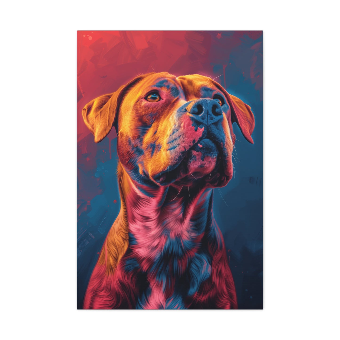 American Pit Bull Terrier - Abstract Illustration Canvas Gallery Wraps