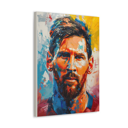 Lionel Messi - Abstract Digital Painting Canvas Gallery Wraps