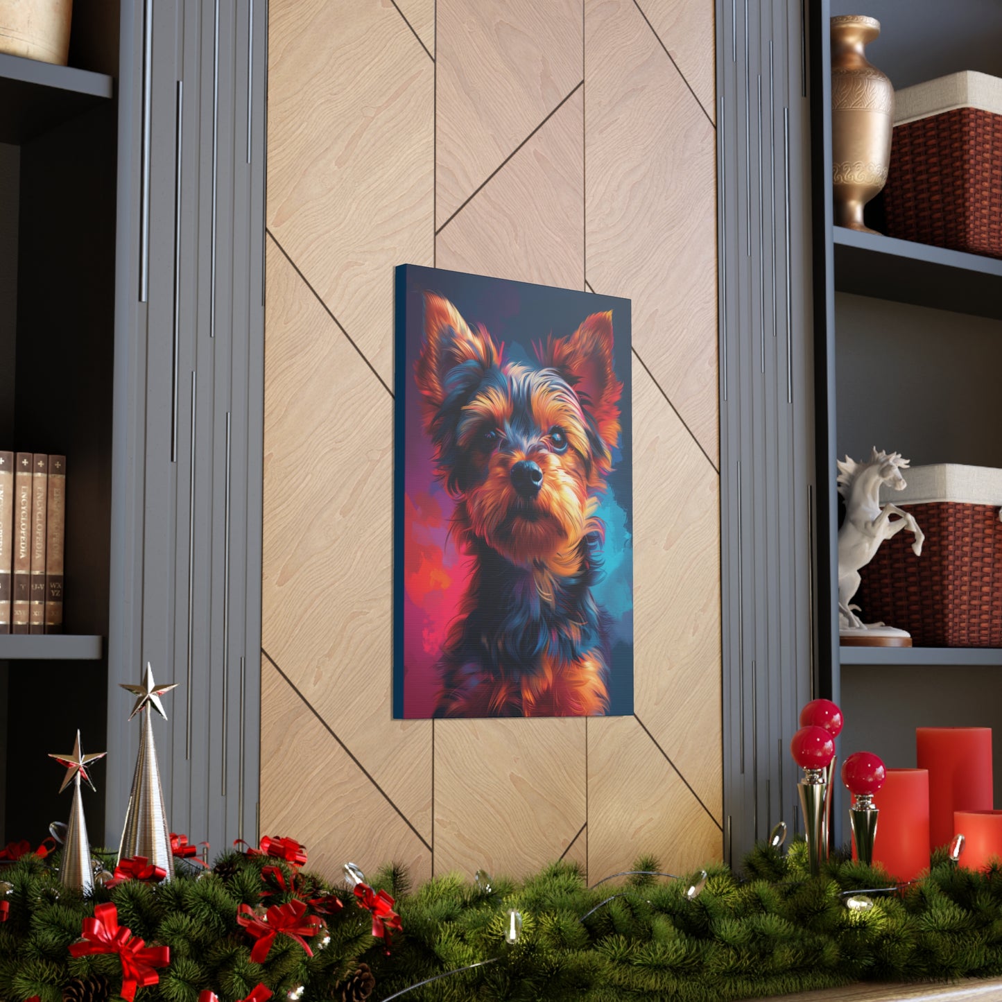 Terrier Dog - Abstract Illustration Canvas Gallery Wraps