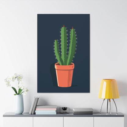 Cactus Plant - Illustration Canvas Gallery Wraps