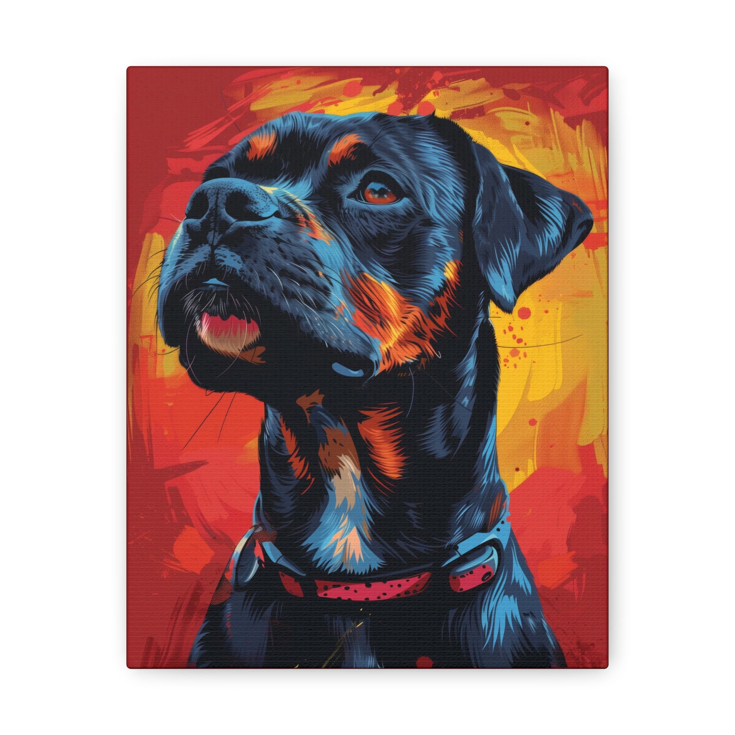 Rottweiler Dog - Abstract Illustration Canvas Gallery Wraps