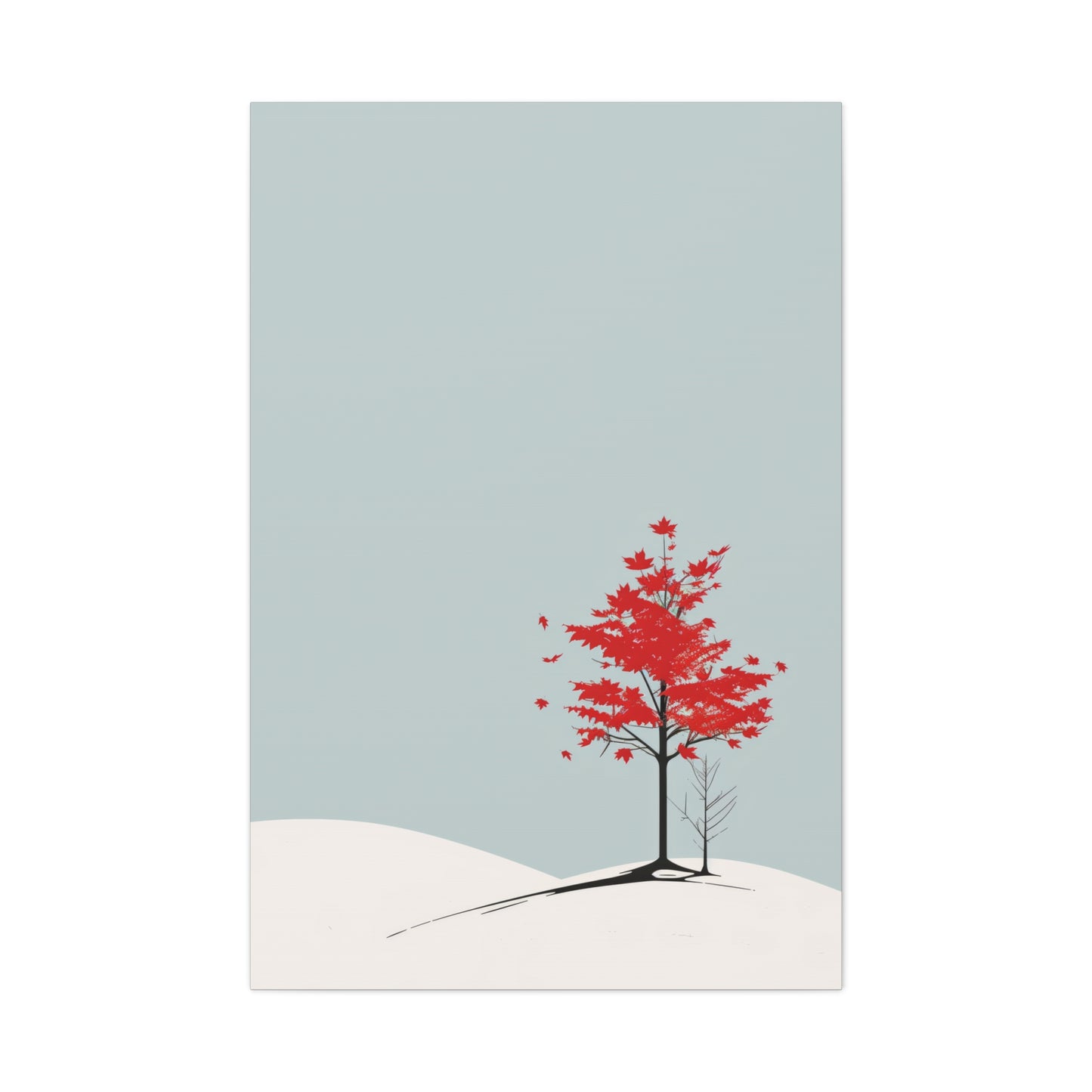 Maple Tree in Winter - Illustration Canvas Gallery Wraps