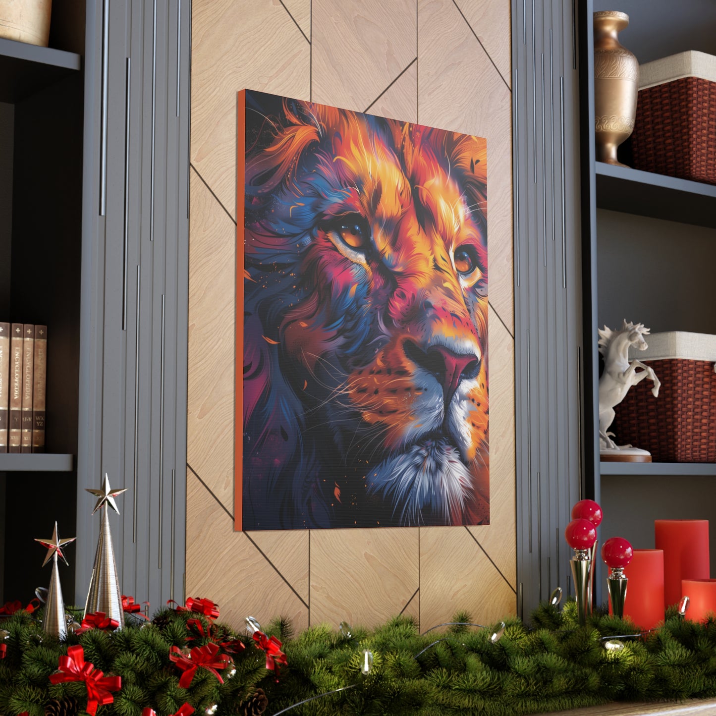 Lion - Illustration Canvas Gallery Wraps