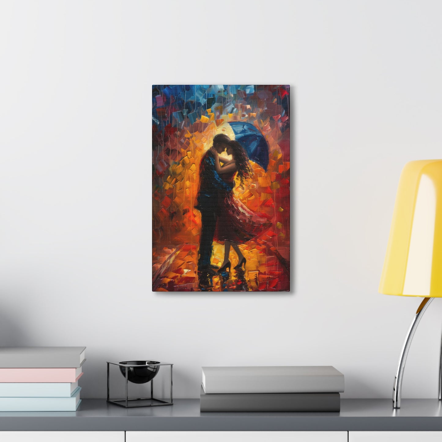 Couple - Leonid Afremov Style Digital Oil Painting Canvas Gallery Wraps