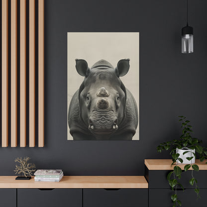 Rhinoceros  Digital Illustration Canvas Gallery Wraps