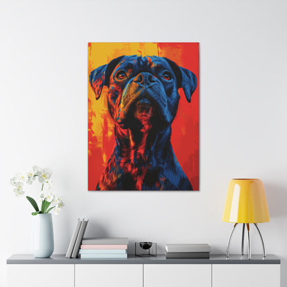 American Pit Bull Terrier - Abstract Illustration Canvas Gallery Wraps