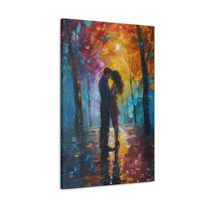 Couple - Leonid Afremov Style Digital Oil Painting Canvas Gallery Wraps