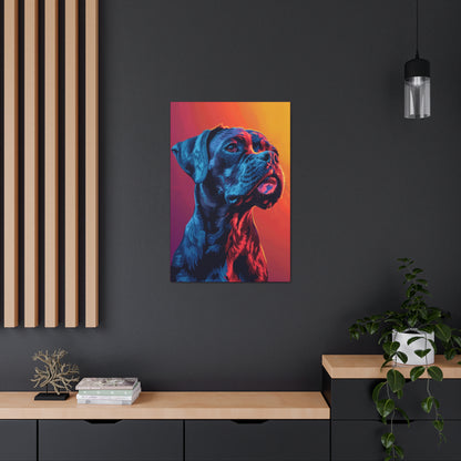 American Pit Bull Terrier Dog - Abstract Illustration Canvas Gallery Wraps