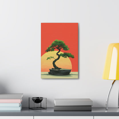 Bonsai Tree - Illustration Canvas Gallery Wraps