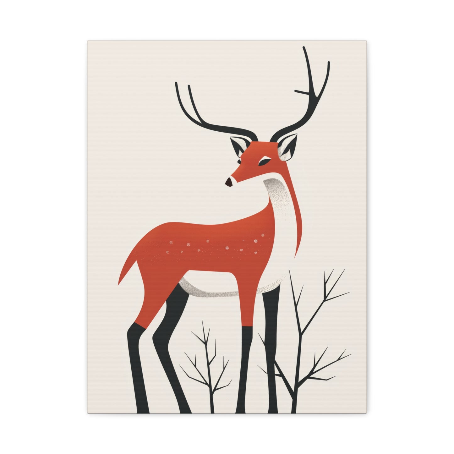 deer Digital Illustration Canvas Gallery Wraps