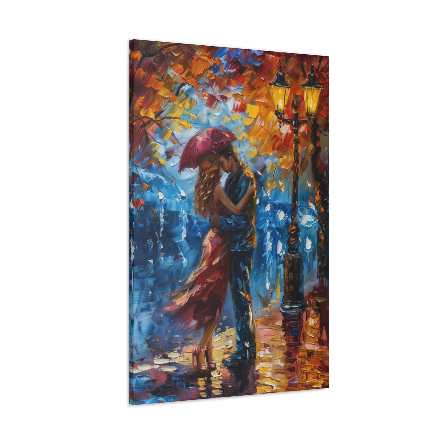 Couple - Leonid Afremov Style Digital Oil Painting Canvas Gallery Wraps