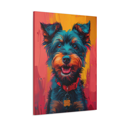 Terrier Dog - Abstract Illustration Canvas Gallery Wraps