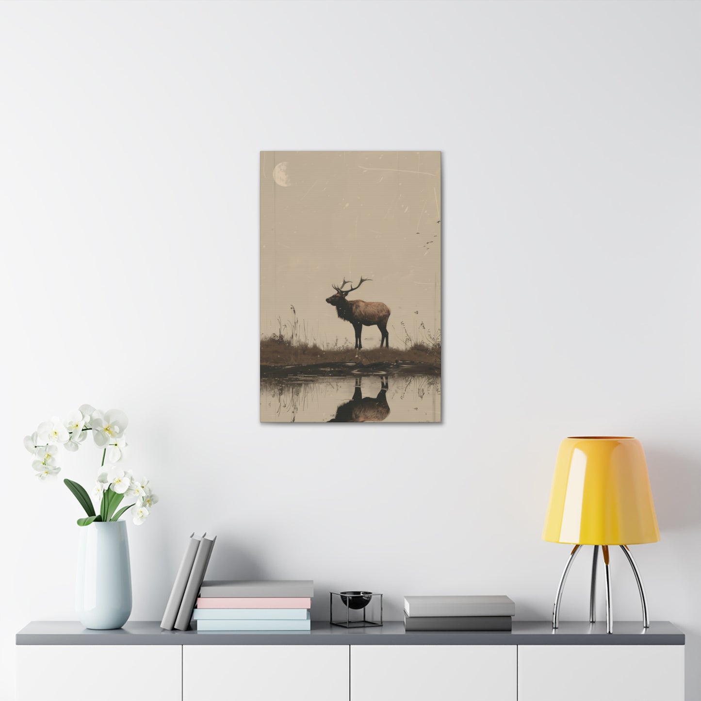 Moose Digital Illustration Canvas Gallery Wraps