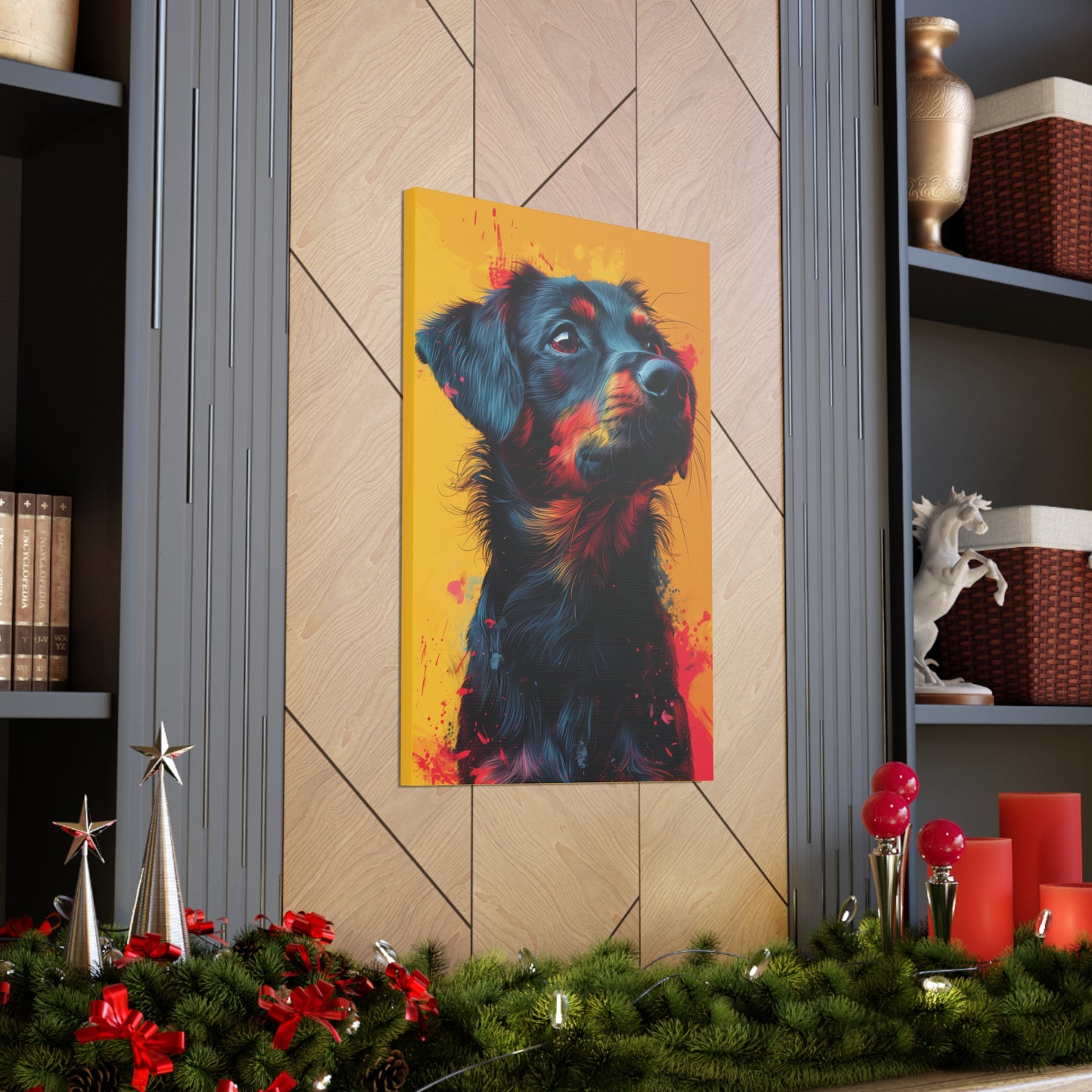 Labrador Dog - Abstract Illustration Canvas Gallery Wraps