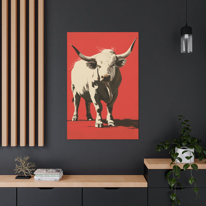 White Buffalo Digital Illustration Canvas Gallery Wraps