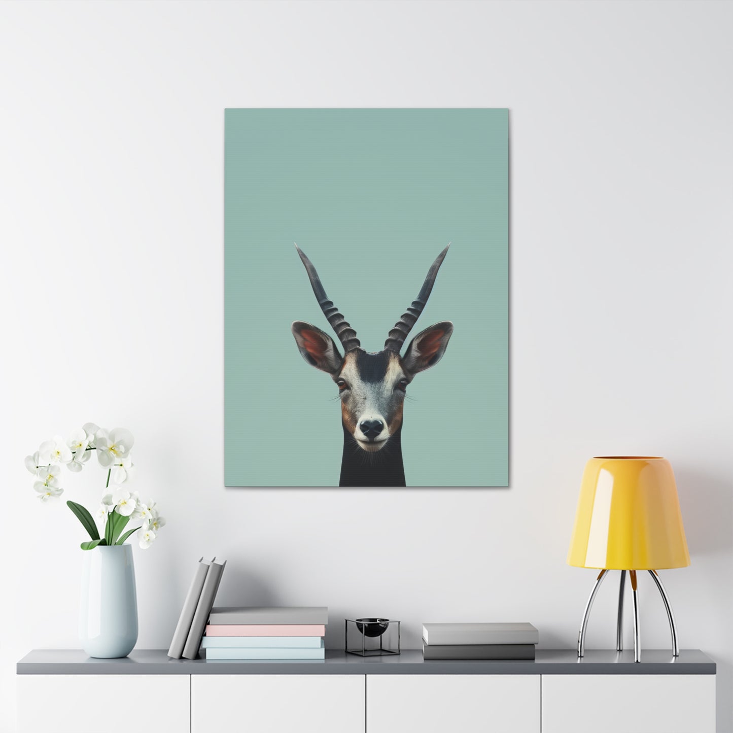 Antelope with Antlers Digital Illustration Canvas Gallery Wraps