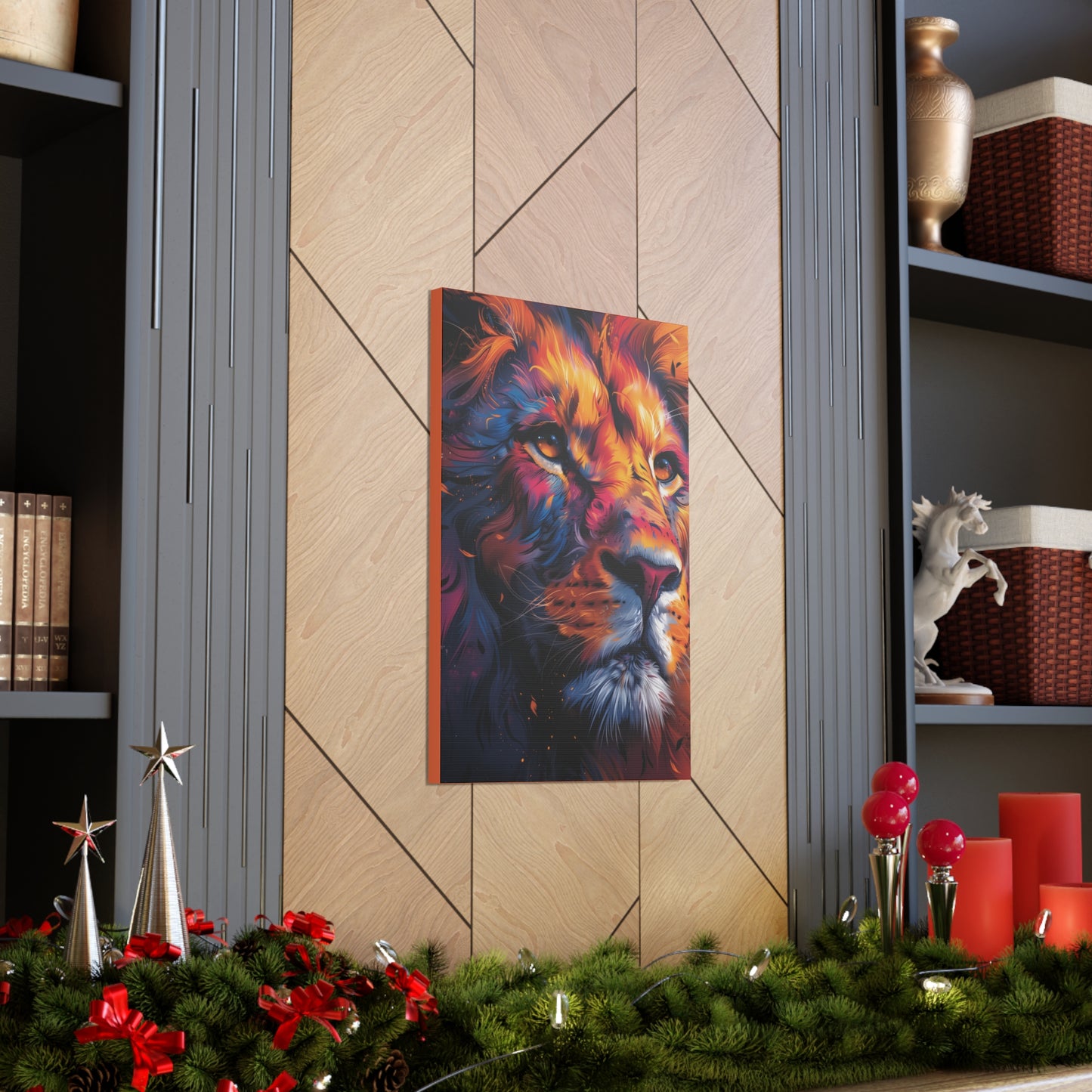 Lion - Illustration Canvas Gallery Wraps