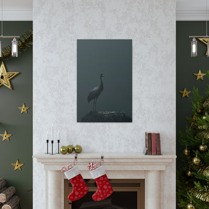 Egret Digital Illustration Canvas Gallery Wraps