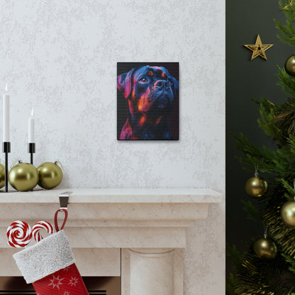 Rottweiler Dog - Abstract Illustration Canvas Gallery Wraps