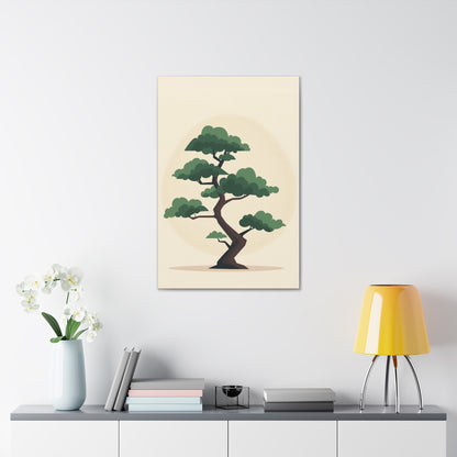 Bonsai Tree - Illustration Canvas Gallery Wraps