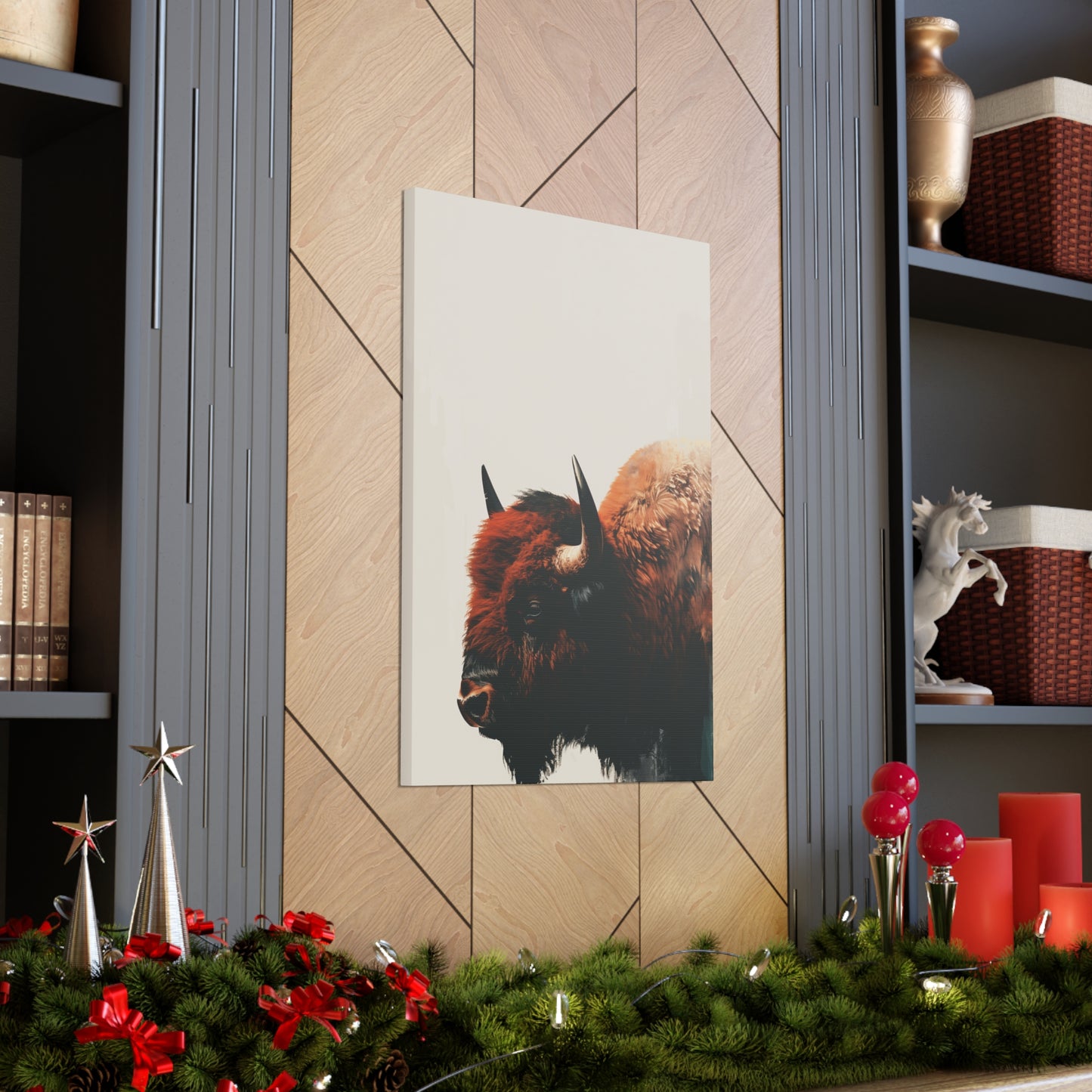 Bison - Illustration Canvas Gallery Wraps