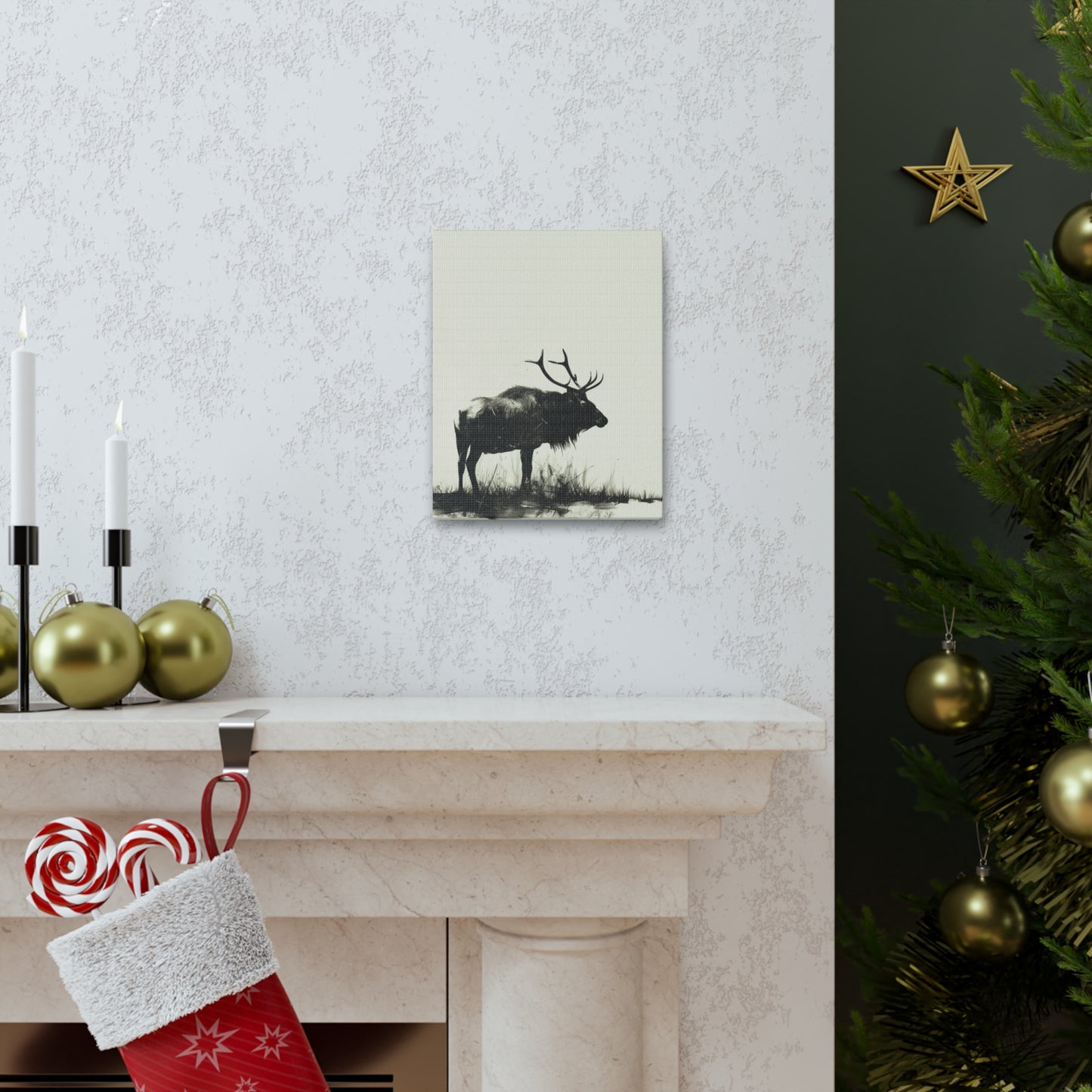 Moose Digital Illustration Canvas Gallery Wraps