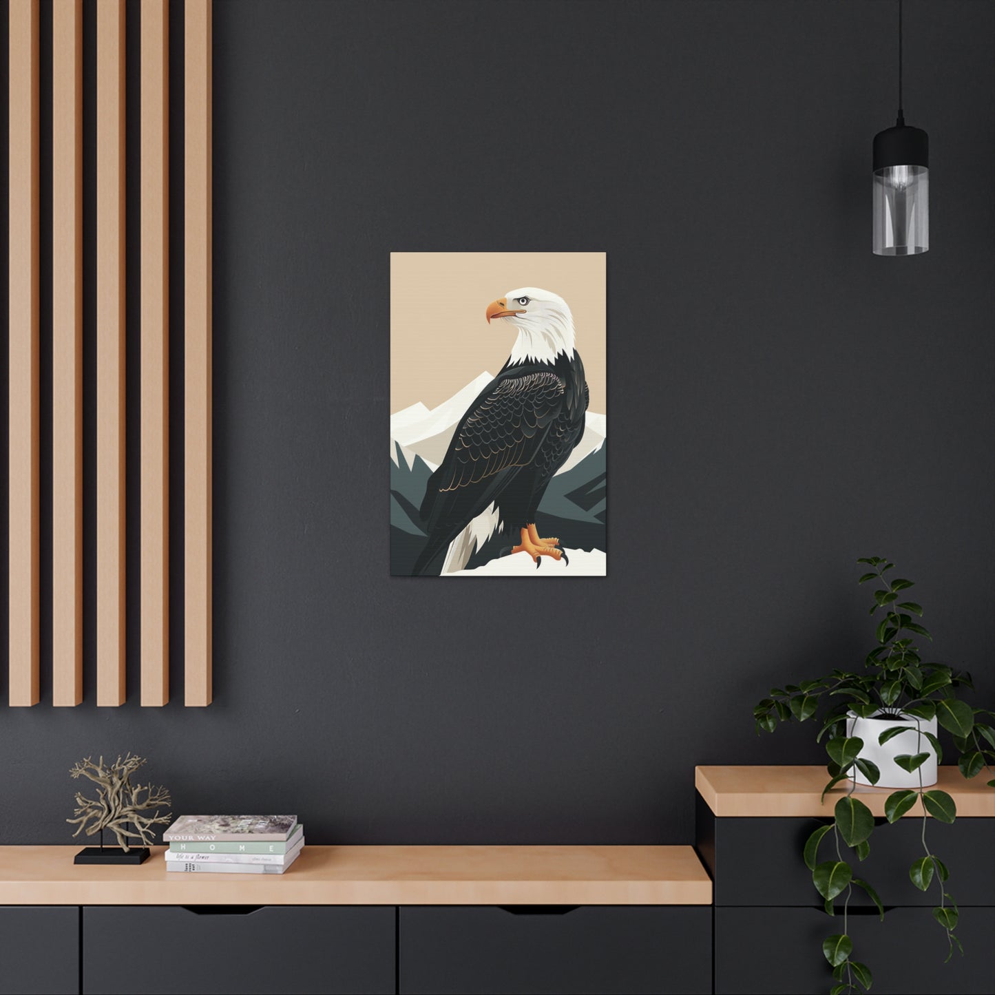 Bald Eagle Digital Illustration Canvas Gallery Wraps