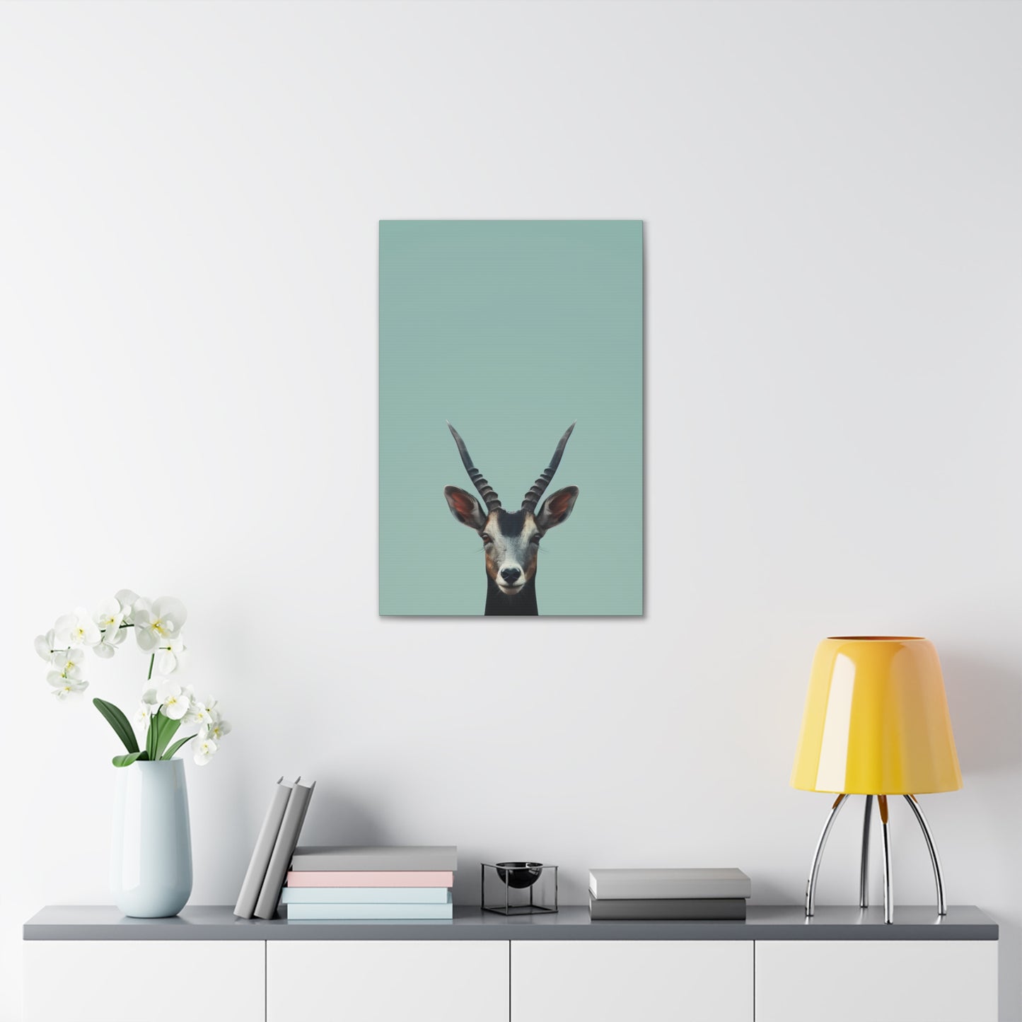 Antelope with Antlers Digital Illustration Canvas Gallery Wraps