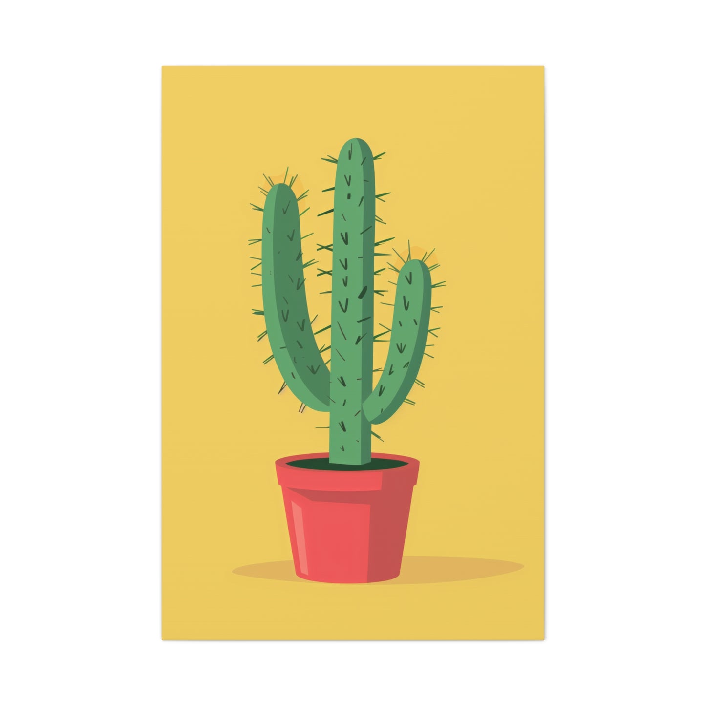 Cactus Plant - Illustration Canvas Gallery Wraps