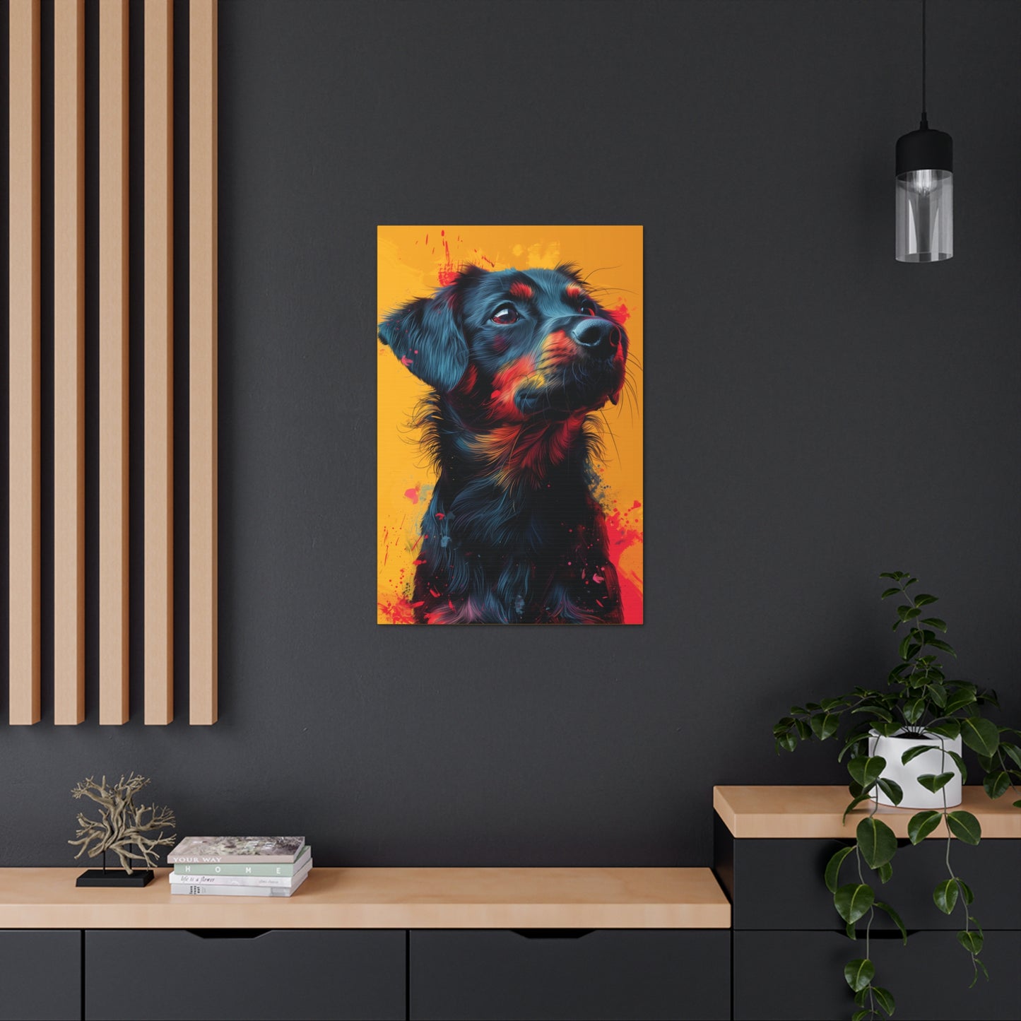 Labrador Dog - Abstract Illustration Canvas Gallery Wraps