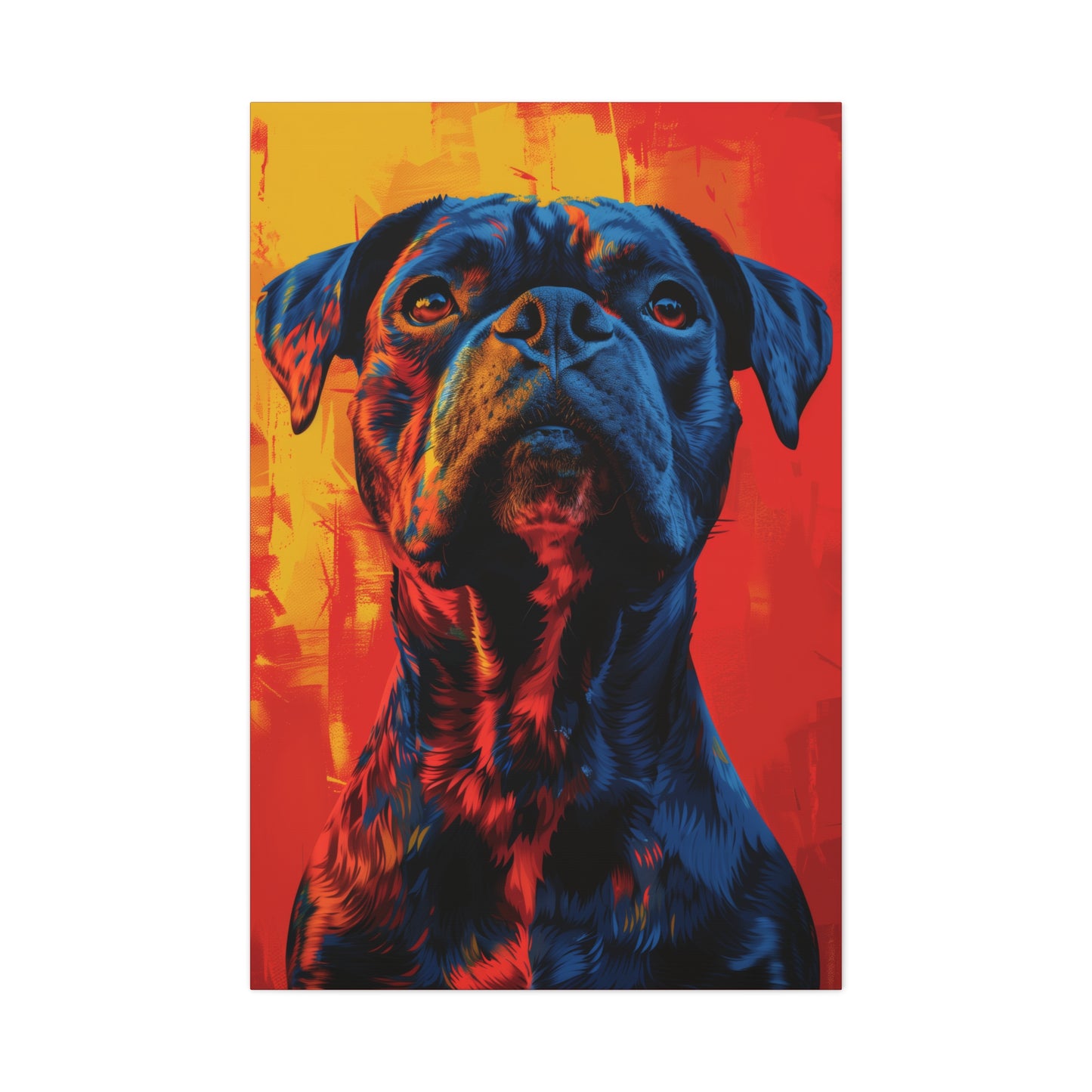 American Pit Bull Terrier - Abstract Illustration Canvas Gallery Wraps